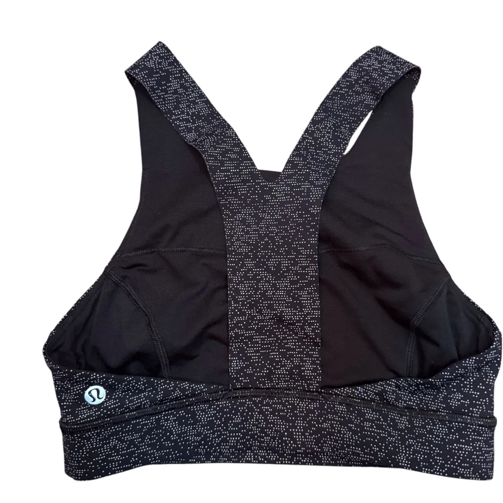 Lululemon Fast & Free High Neck Razorback Sports Bra Size 6 Space Gray Active‎ - Image 2