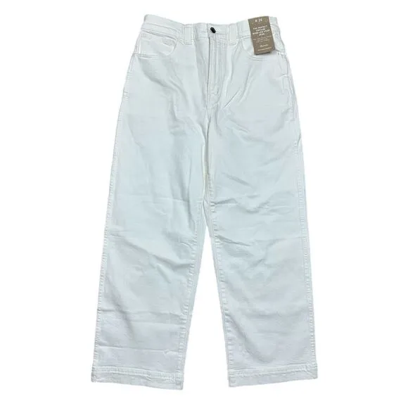 NWT‎ Madewell Women's Perfect Vintage Wide-Leg Crop Jean Size 28 Tile White - Image 4