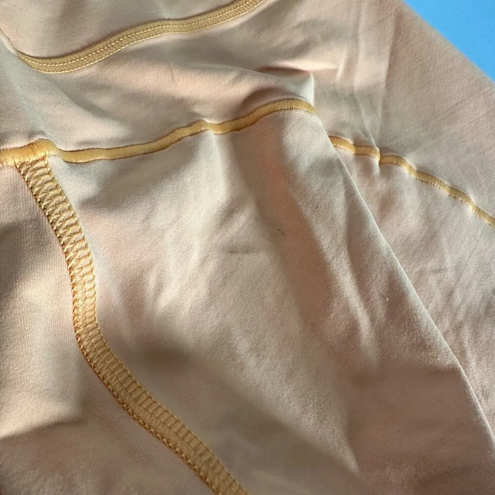 Lululemon Spinerette Orange Creamsicle Pop Biker Shorts Size 4 Athletic Gym Yoga - Image 12