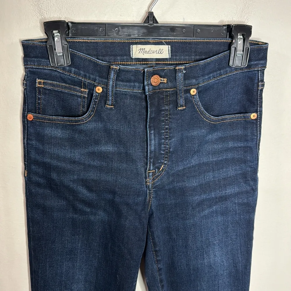 Madewell 9" Mid-Rise Skinny Jeans in Larkspur tencel stretch Denim Edition sz 27 - Image 4