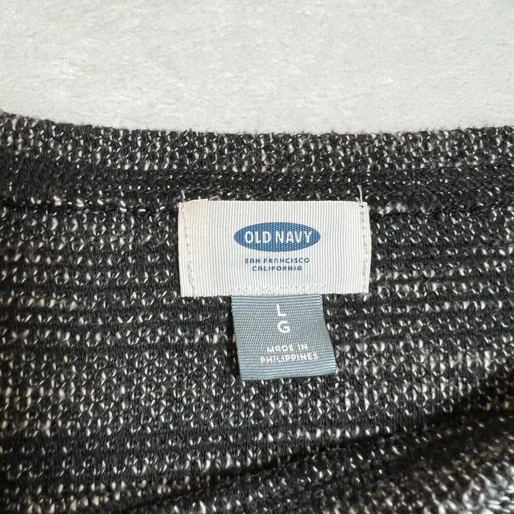 Old Navy Short Sleeve Textured Boxy Top Size Large Minimalist Neutral Casual - Image 4