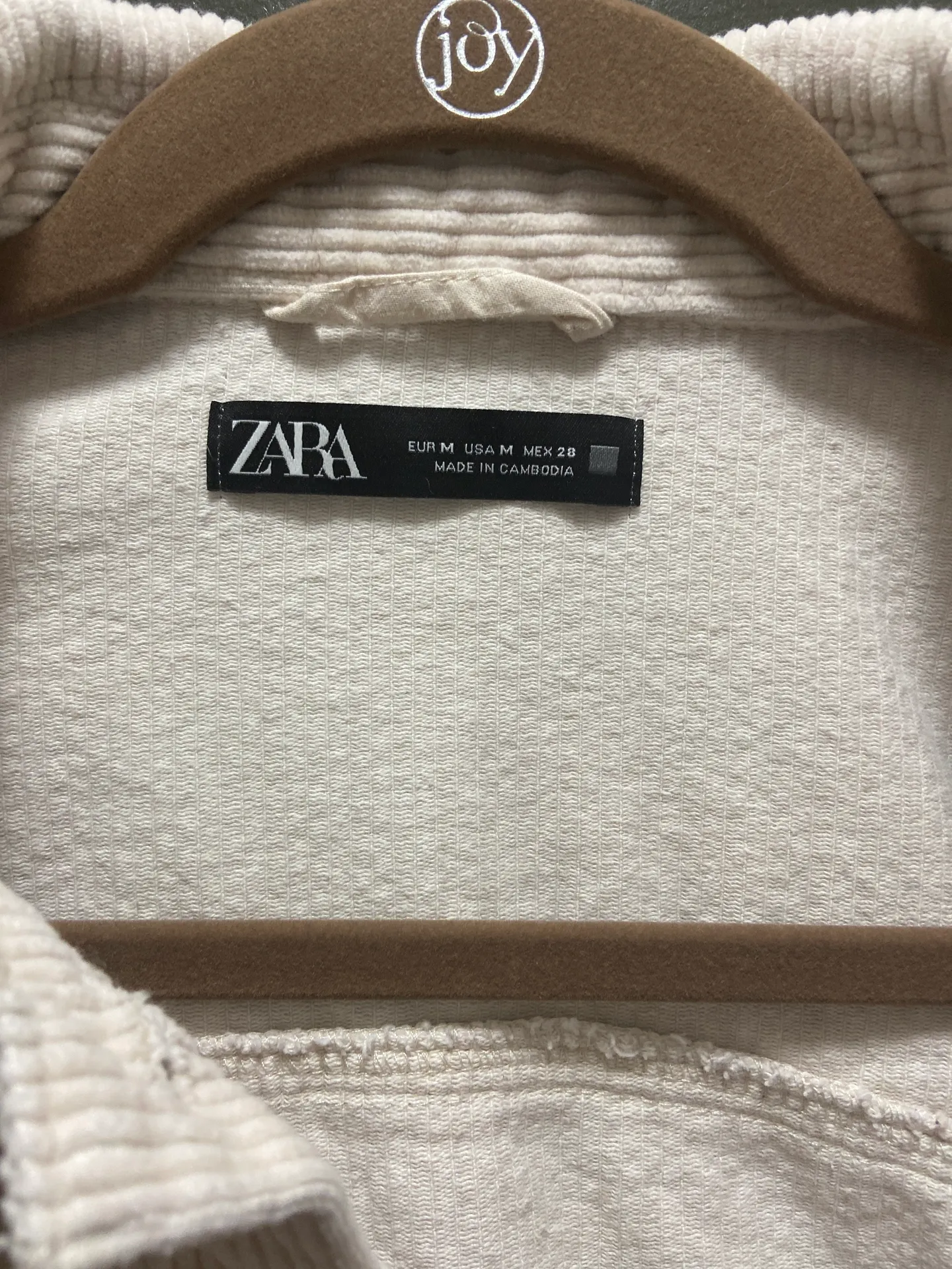 ZARA Off White Corduroy Jacket - Image 2