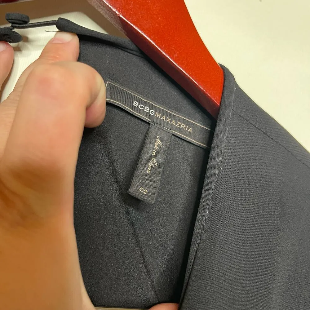 BCBGMaxAzria Alessandra Sleeveless Mini Dress Black/White Womens 2 - Image 8