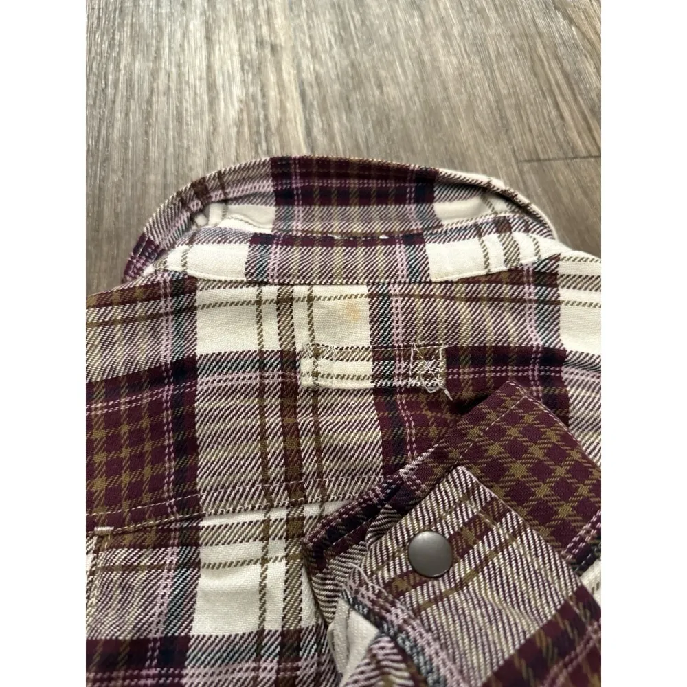 Duluth Trading Shacket Womens S Plaid Flapjack Flannel Shirt Jacket Thermal Line Red - Image 9