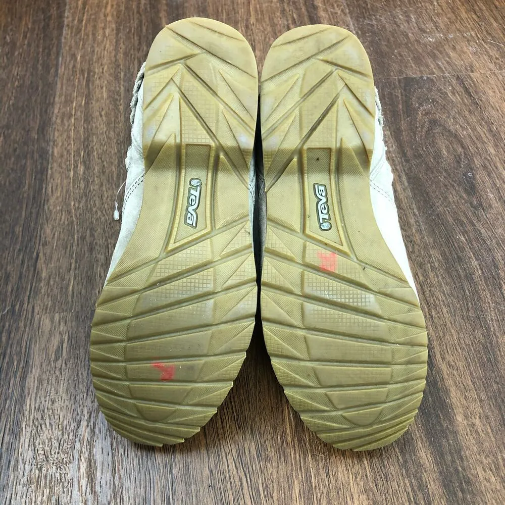 Teva Delavina Taupe Suede Leather Ankle Short Boot Sz 6.5 Braided Details NEW - Image 11