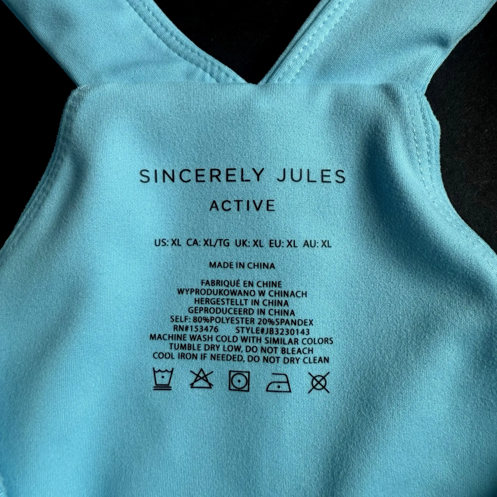Sincerely Jules Athletic Tank Sports Bra Top XL Tennis Pickleball Workout Yoga - Image 2