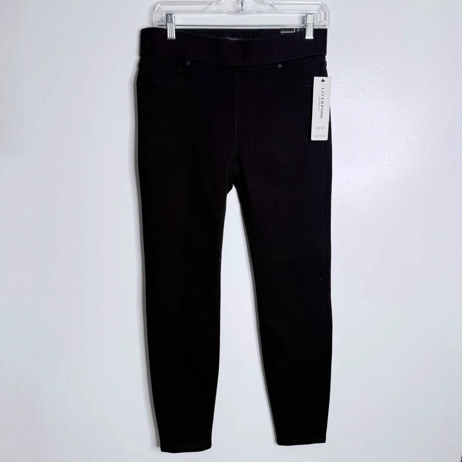 NWT Stitch Fix Liverpool‎ Chloe Pull On Ankle Skinny Black Rinse Size 6/28 - Image 2