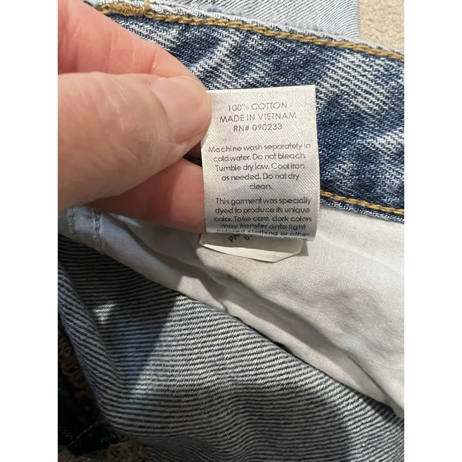 Pacsun Low Rise Baggy Jeans Lightwash Distressed Wide Leg Blue Grunge Boho - Image 8