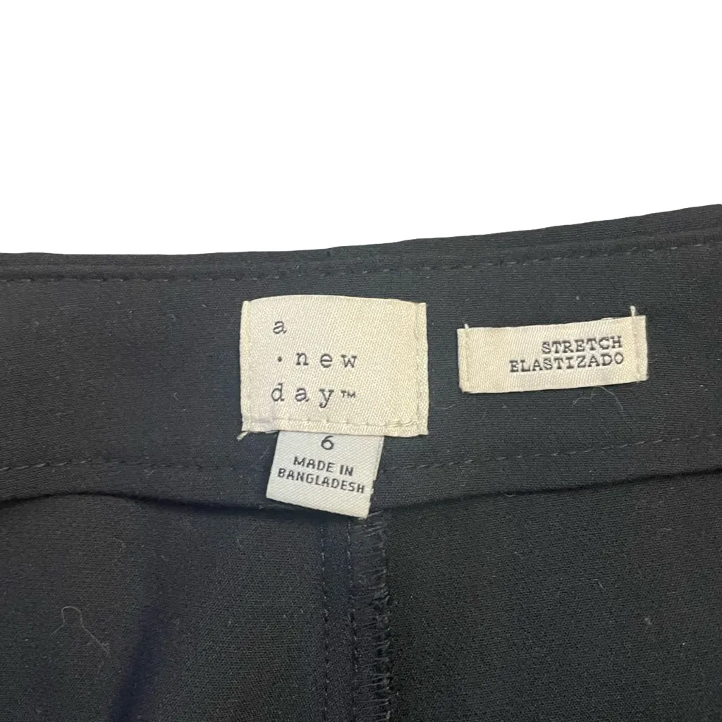 NWOT A New Day High-Rise Pleated Tapered Dress Pants - Black - 6 - Image 3