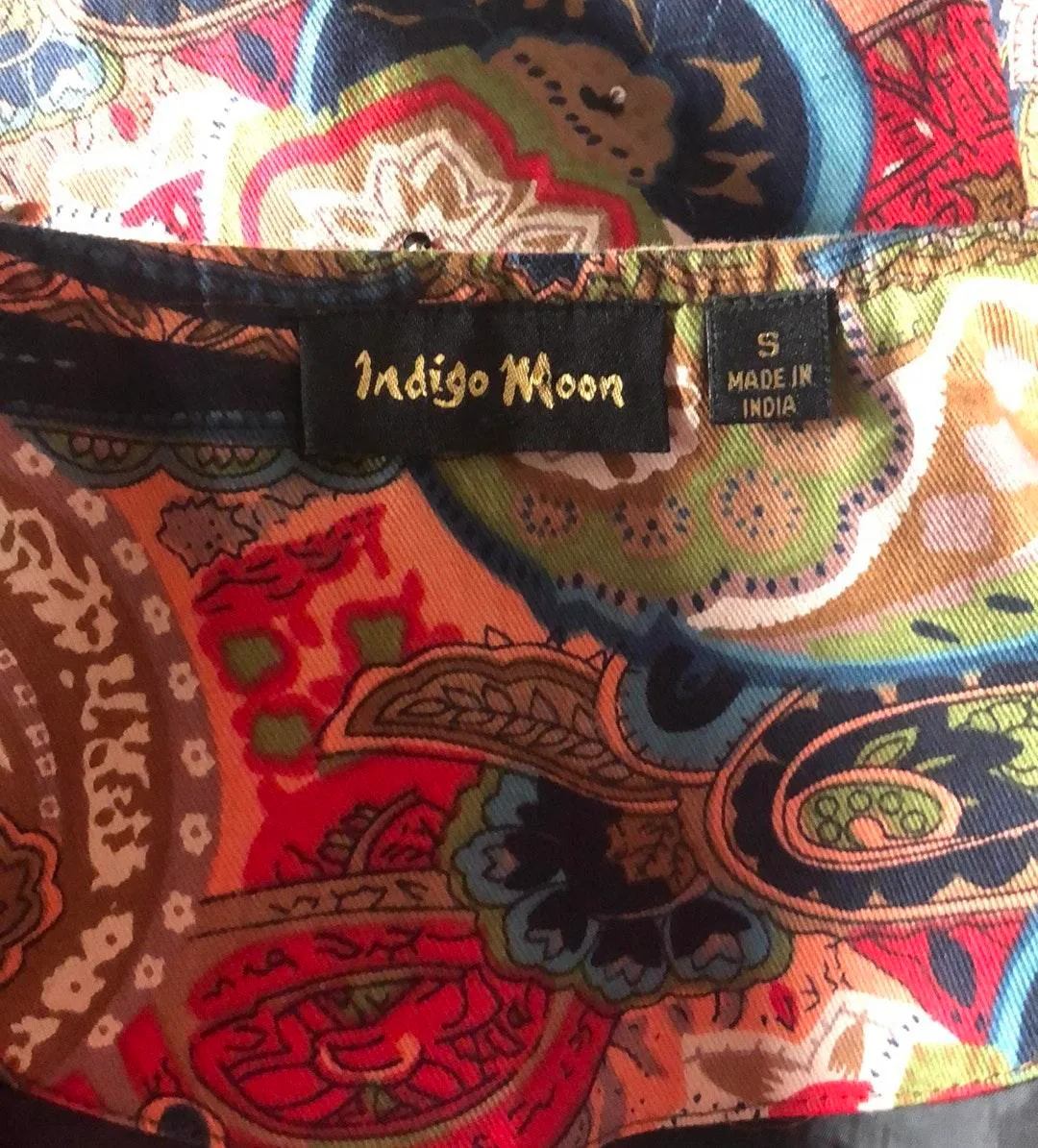 INDIGO MOON Colorful Design Beaded Blazer Jacket S - Image 8