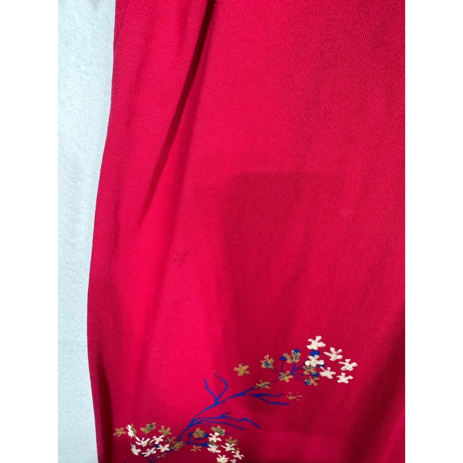 Vintage‎ Cover Charge Red Floral Beaded Short Sleeve Maxi Dress Size Large - Image 4