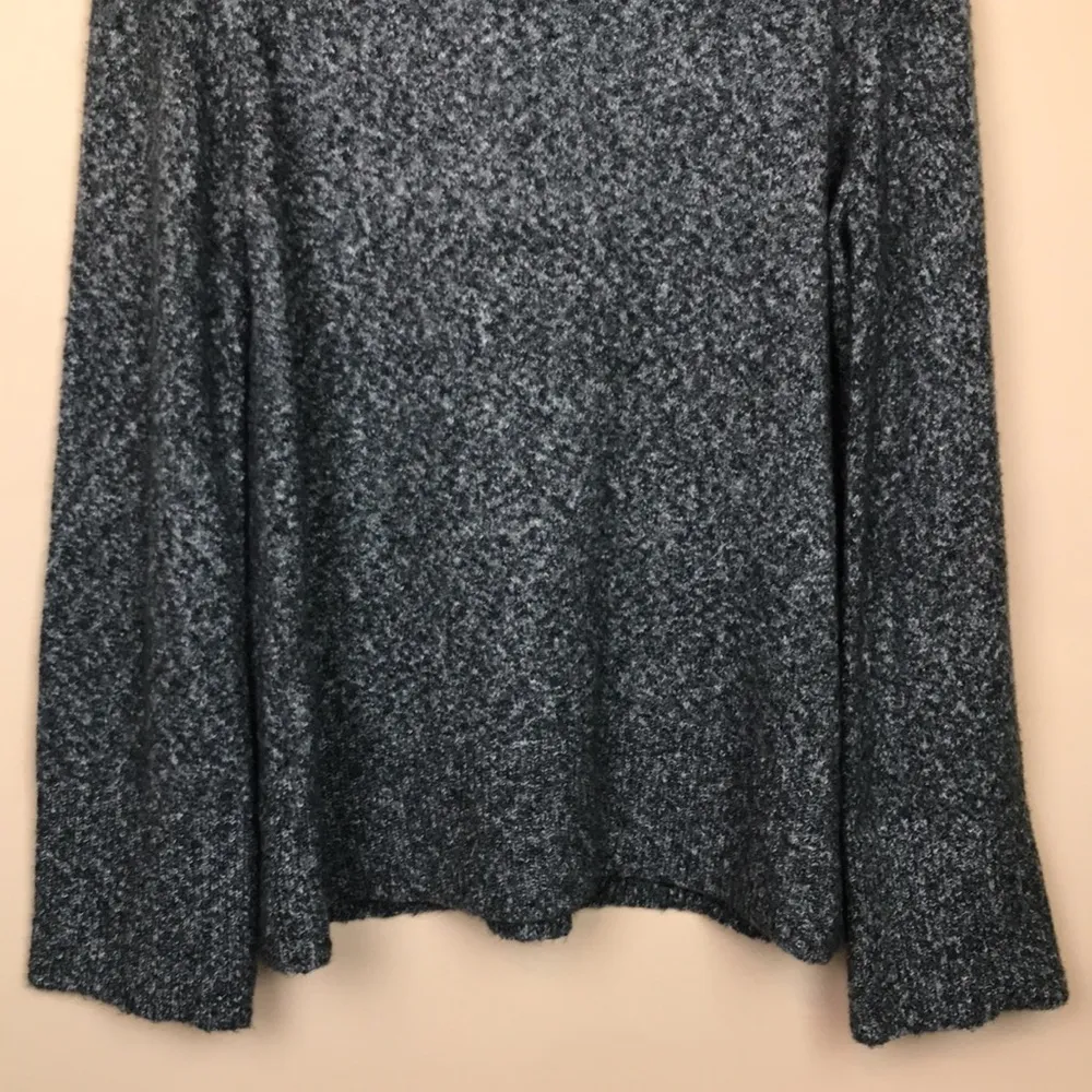LOFT Women’s Alpaca Blend Gray Knit Cowl Neck Wide Long Sleeve Sweater - Image 3