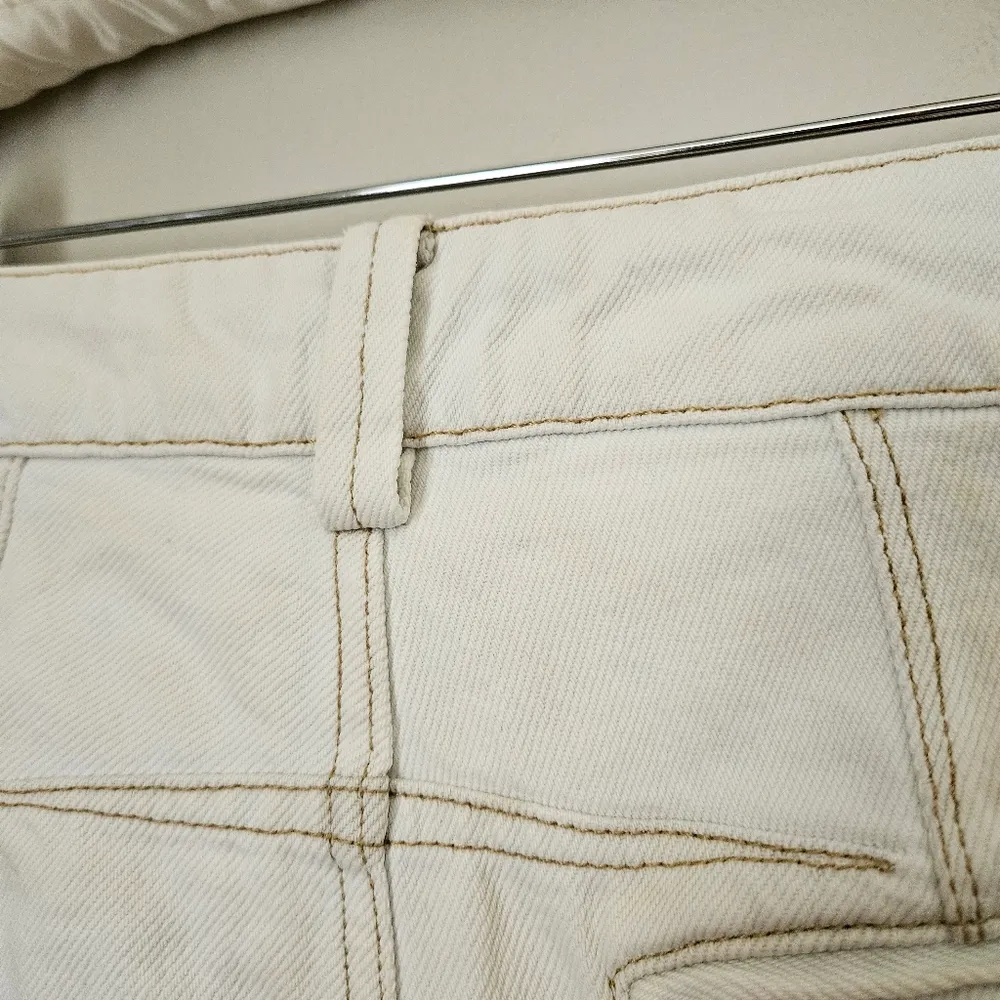 Isabel Marant Jeans Ivory White High-Waisted Pants Neutral Classic Staple Casual - Image 8