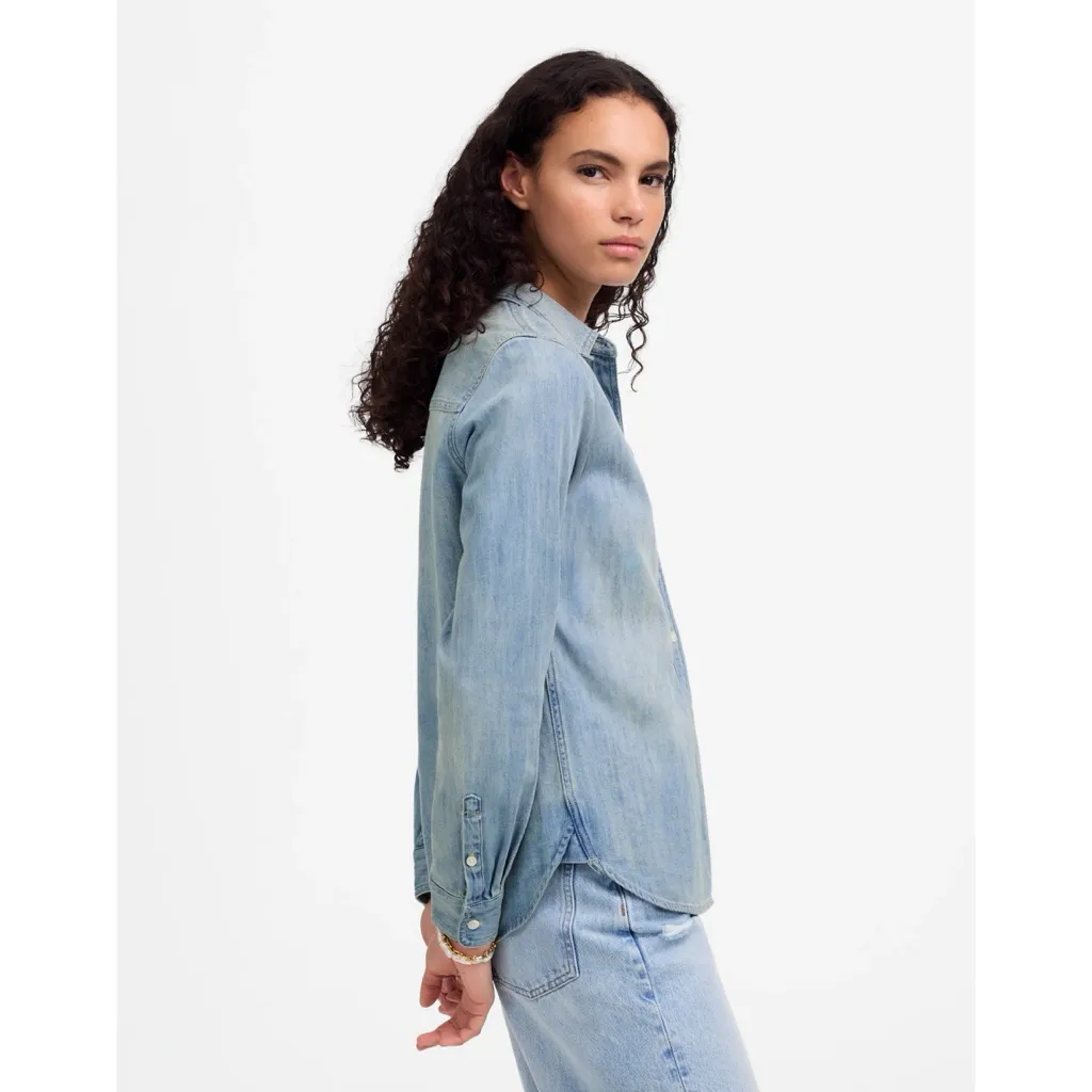 NWT MADEWELL Shrunken Denim Shirt in Kelleyville Wash - Image 2