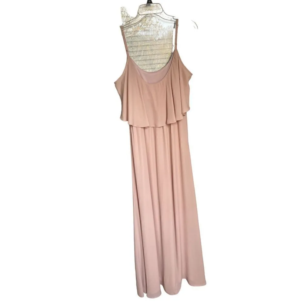 Show Me Your Mumu Caitlin Ruffle Maxi Dress/ Bridesmaid Blush Size L - Image 5