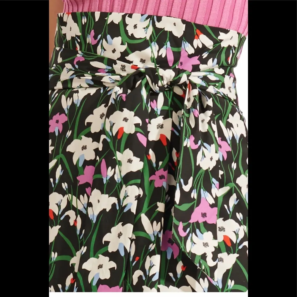 VERONICA BEARD Avi pleated floral-print cotton-blend poplin midi skirt - Image 3