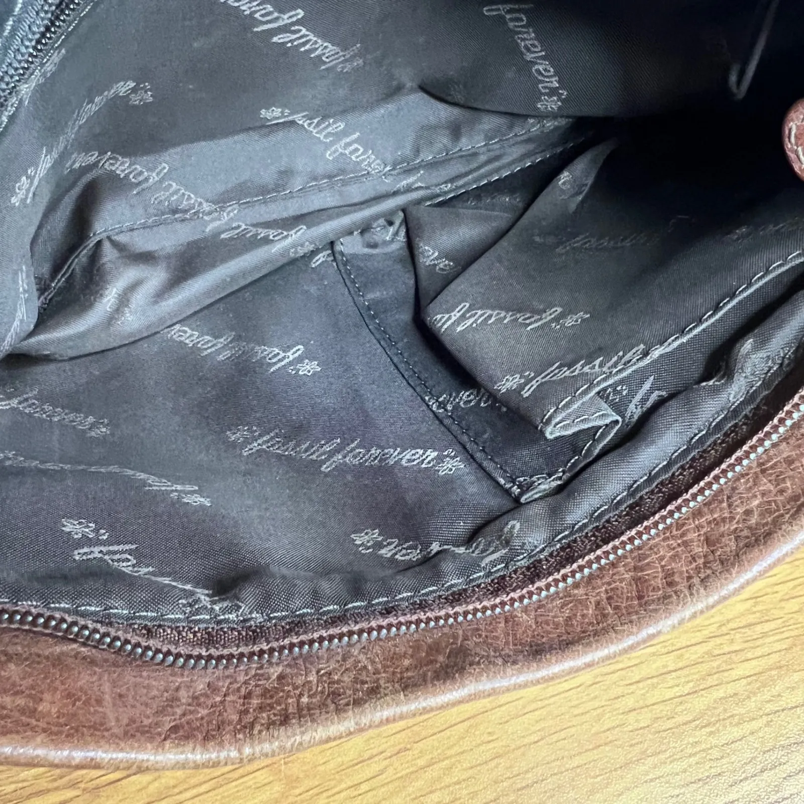 Vintage Y2K Fossil Embossed Leather Shoulder Bag Purse Floral Boho Small - Image 3