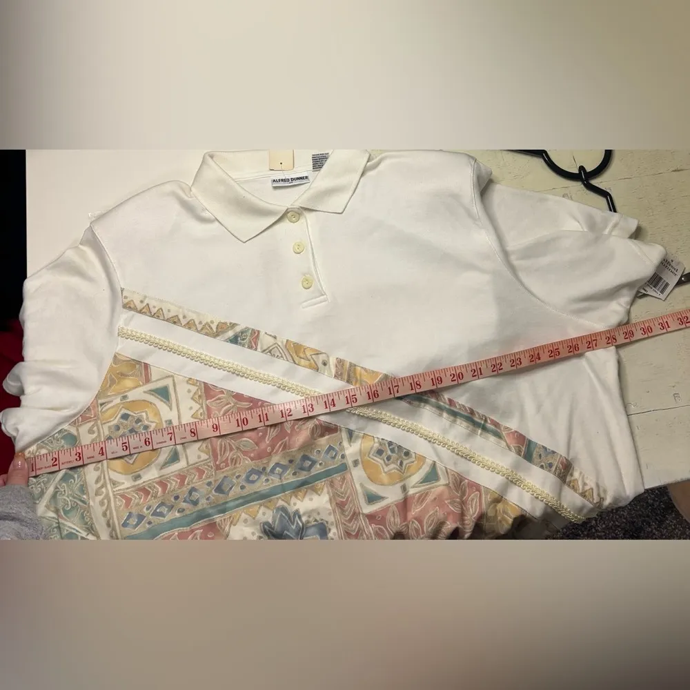 Alfred Dunner Size 3X New Vintage Dead Stock Polo Short Sleeve Shirt Top Granny - Image 3