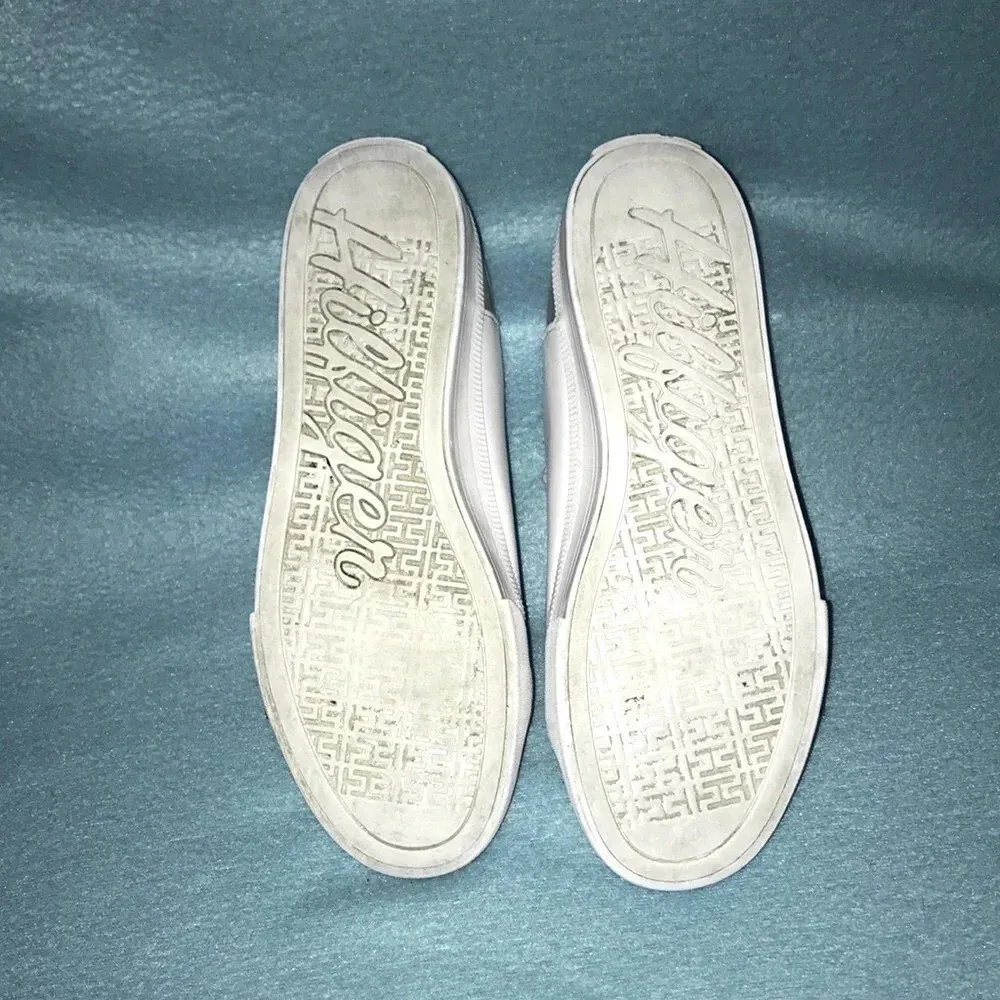 𝅺TOMMY HILFIGER Laddi 2 women’s low top white gold silver size 7 1/2 M - Image 5
