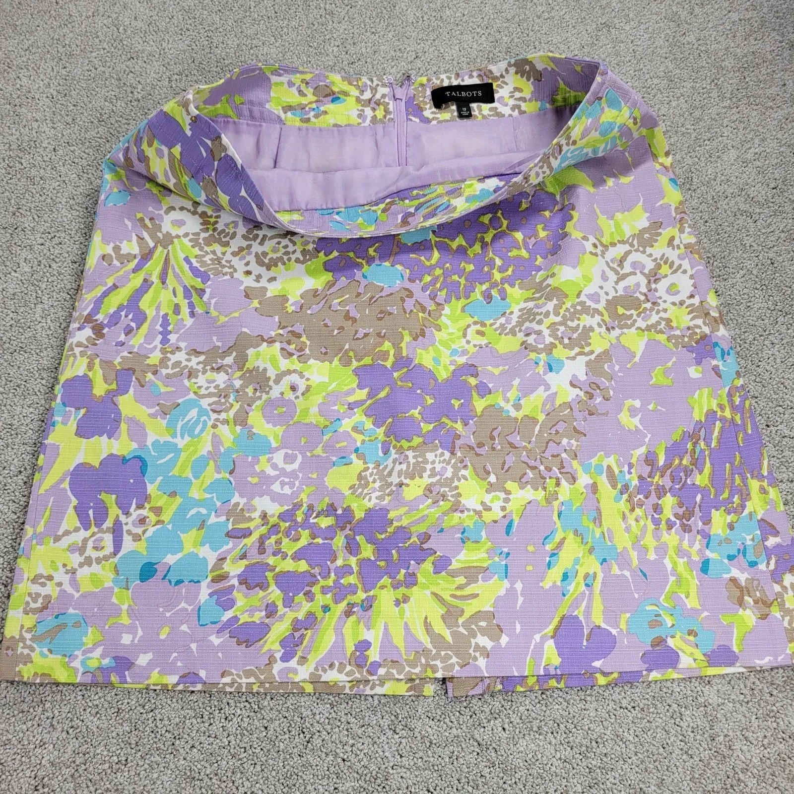 Talbots Womens Skirt 12 Green & Purple Lot of 2 Pencil Straight Stretch Casual - Image 9