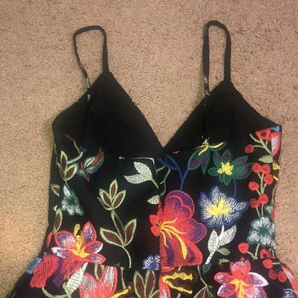 Dress the Population Maren Embroidered Floral Sleeveless Fit‎ & Flare Dress XXS - Image 8