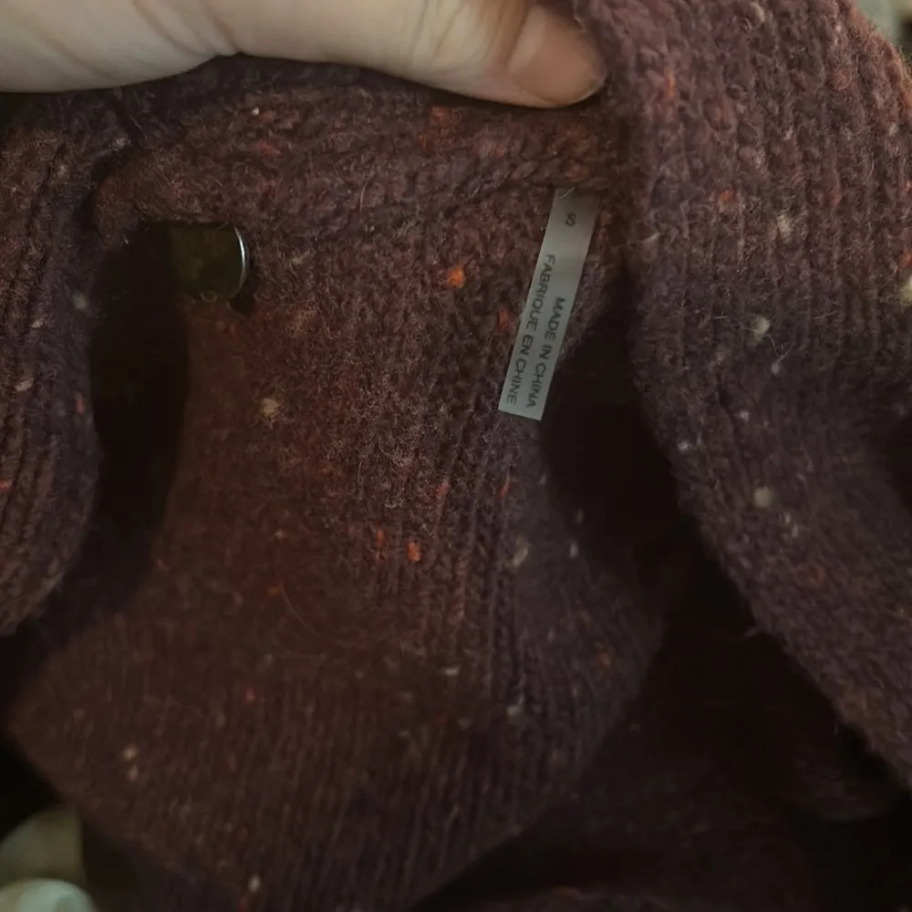 Margaret O'Leary Connie grunge distressed oversized grandpa maroon cardigan - Image 8