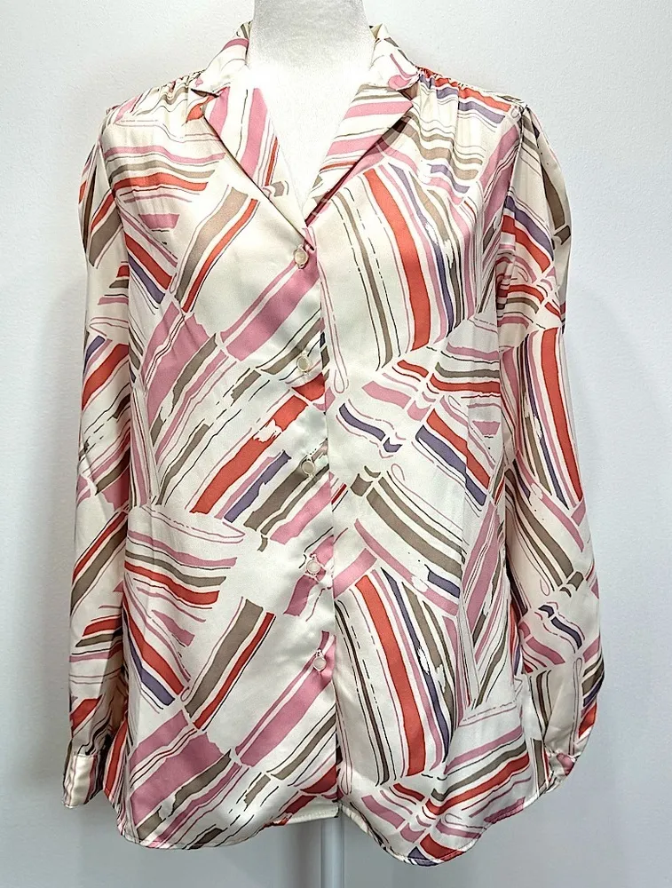 Levi Strauss & Co. Vintage 70s 80s Patchwork Print Blouse Union Made in the USA - Image 1