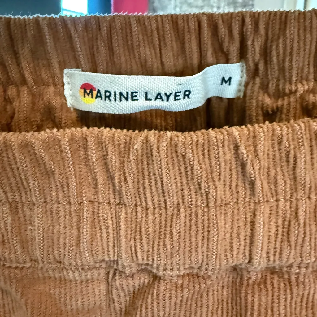NWOT Marine Layer Brown Corduroy Trousers size Medium - Image 3
