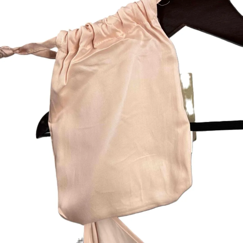 Ettitude Camisole Pink Sateen Spaghetti Straps V Neck Medium with Gift Pouch New - Image 6