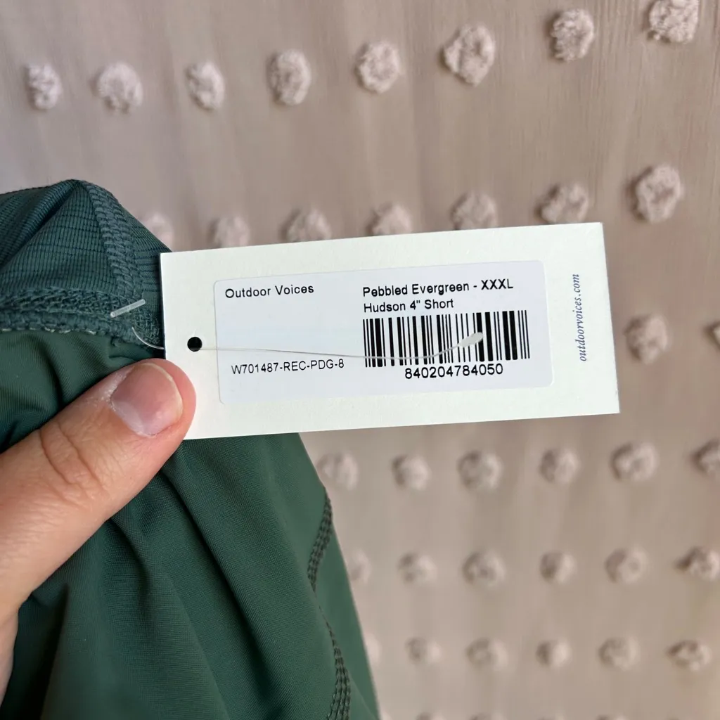 NWT Outdoor Voices Hudson 4” Short Sz XXXL‎ Pebbled Evergreen - Image 6