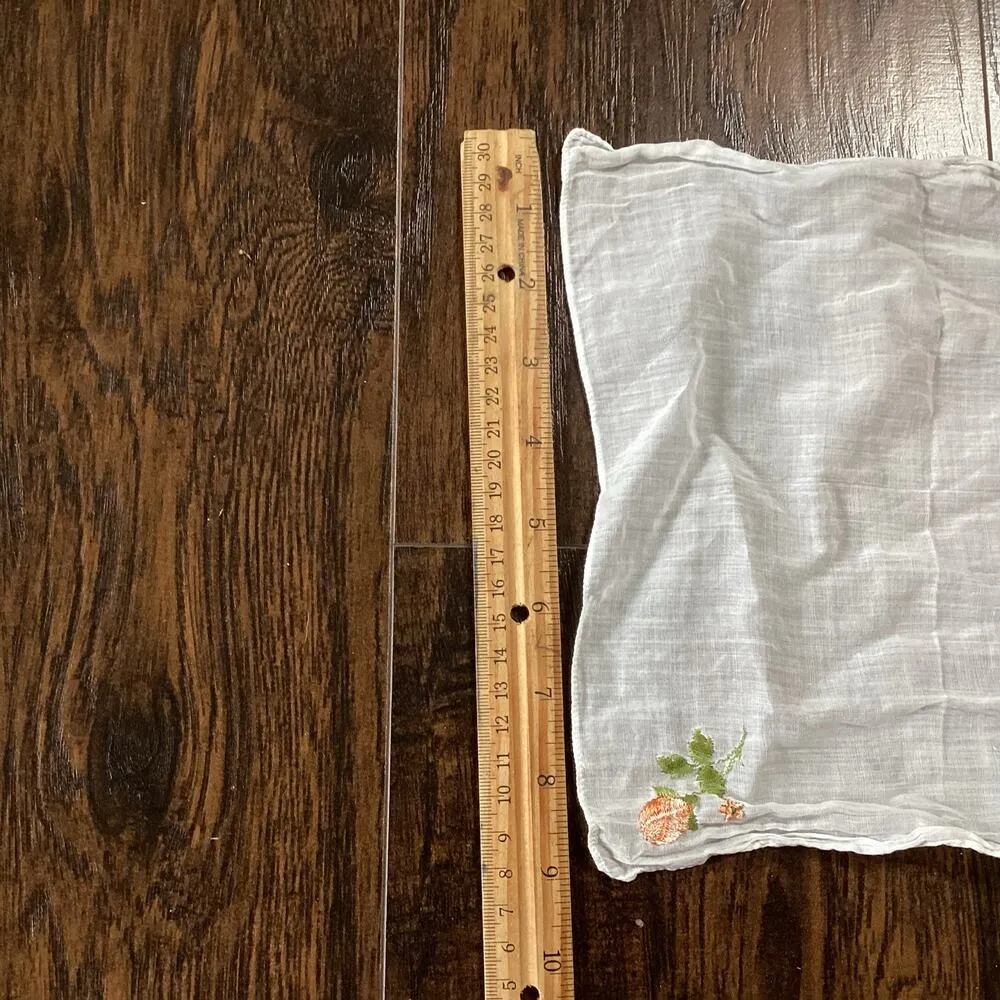 Embroidered Cotton Gauze Handkerchief White - Image 5