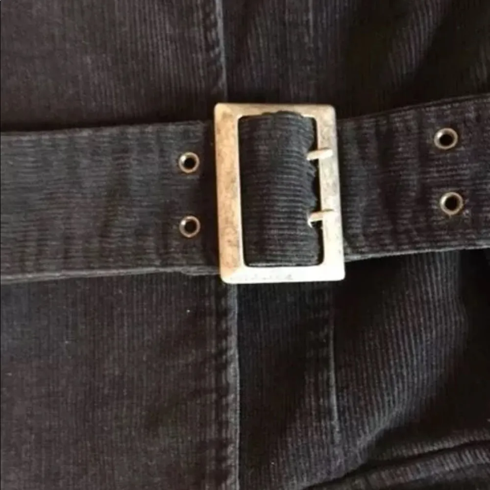 Guess Jeans Faded Corduroy Pea Coat Black Jacket Y2K - Image 6