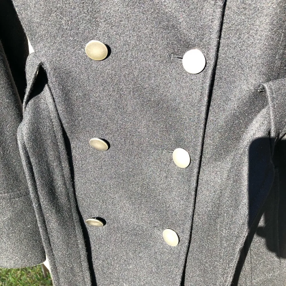 New York & Company Black Wool Blend Double Breasted Pea Coat 10 - Image 2