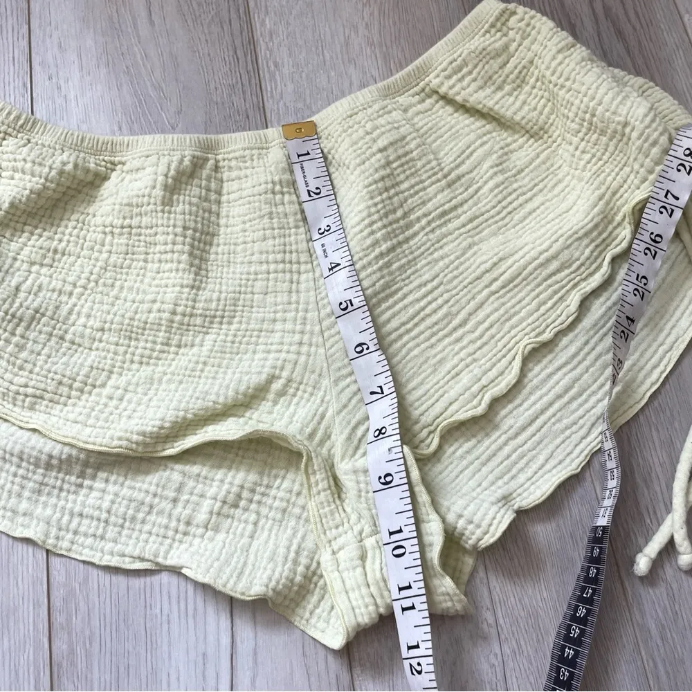 Eberjey Cotton Gauze Side Scrunch Short Shorts Green (medium) sleep lounge pjs - Image 3