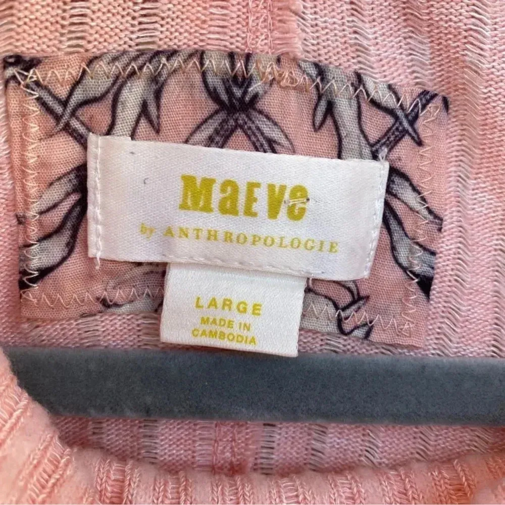 Anthropologie maeve sweater large in pink NWT - Image 7
