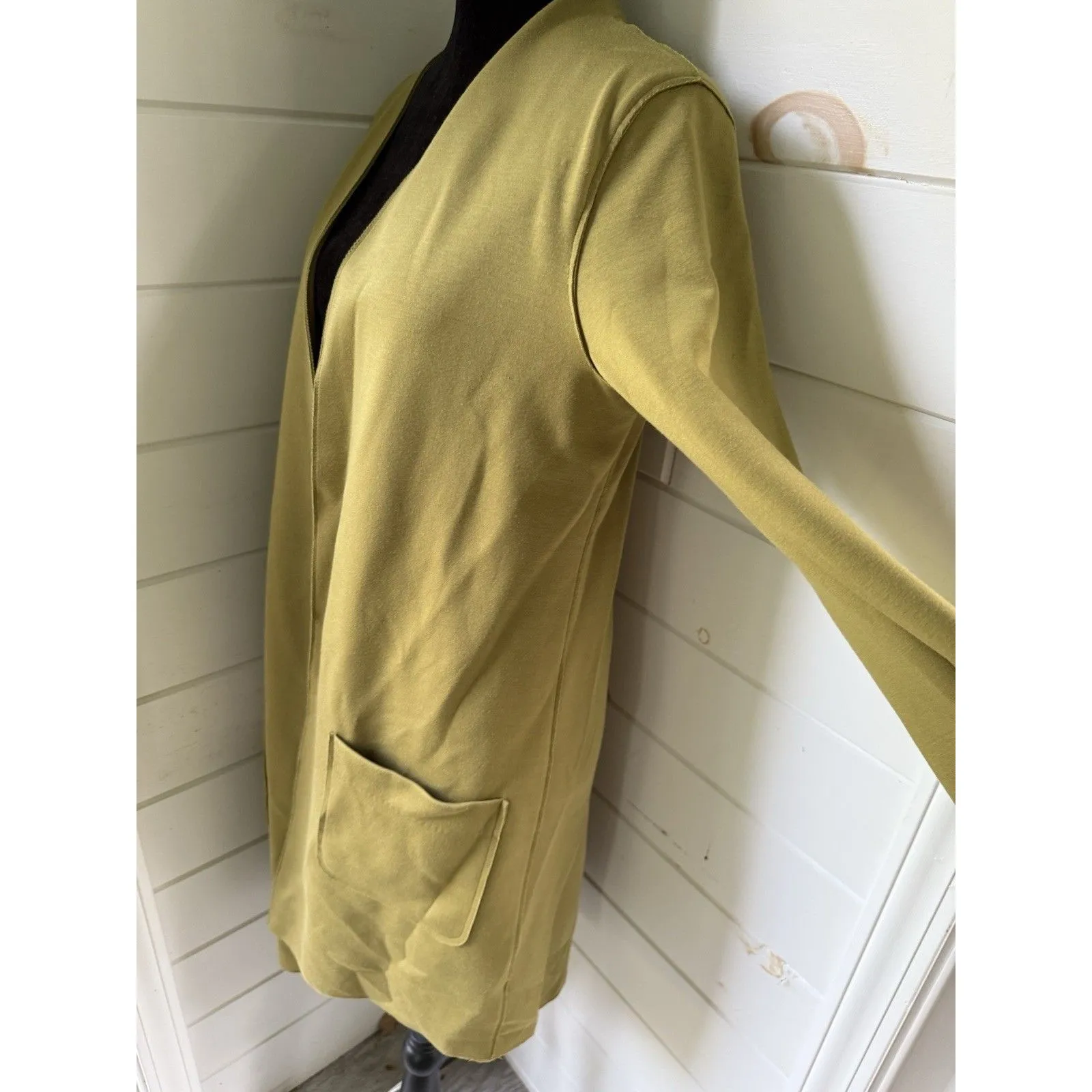 Carolina Belle Long Cardigan Med Chartreuse EUC! - Image 2