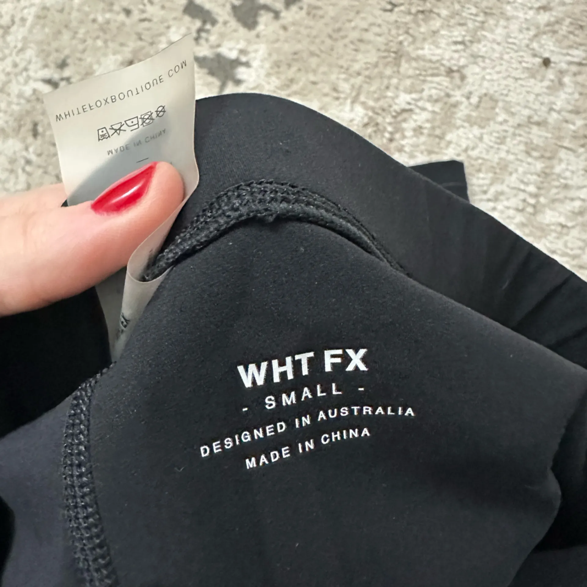 White Fox Black Biker Shorts Size Small - Image 3