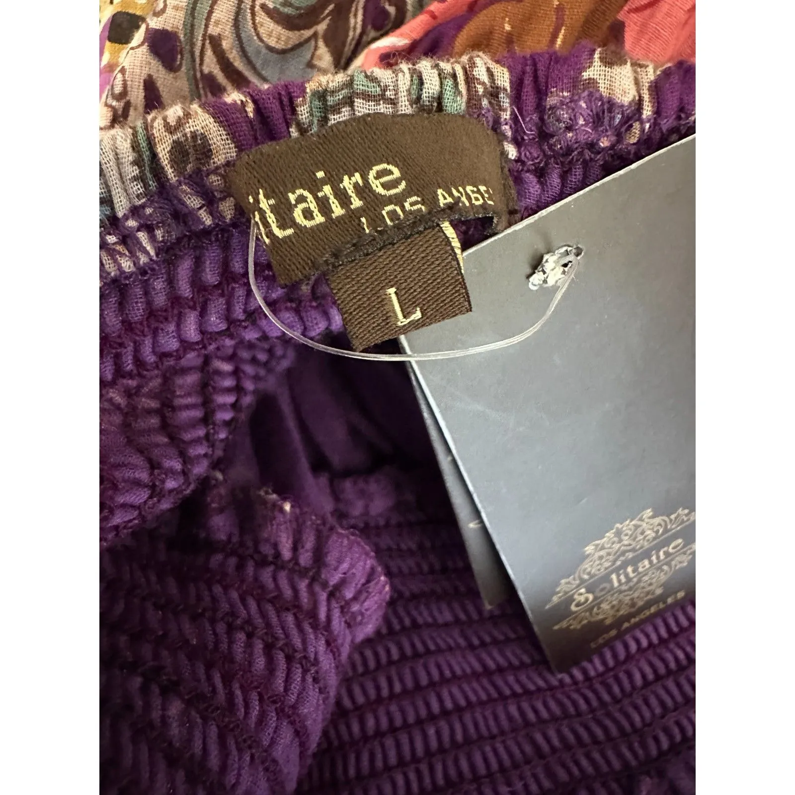 Solitaire Vintage Boho Halter Practical Magic Hippie Gauzy Maxi Dress Large NEW - Image 5