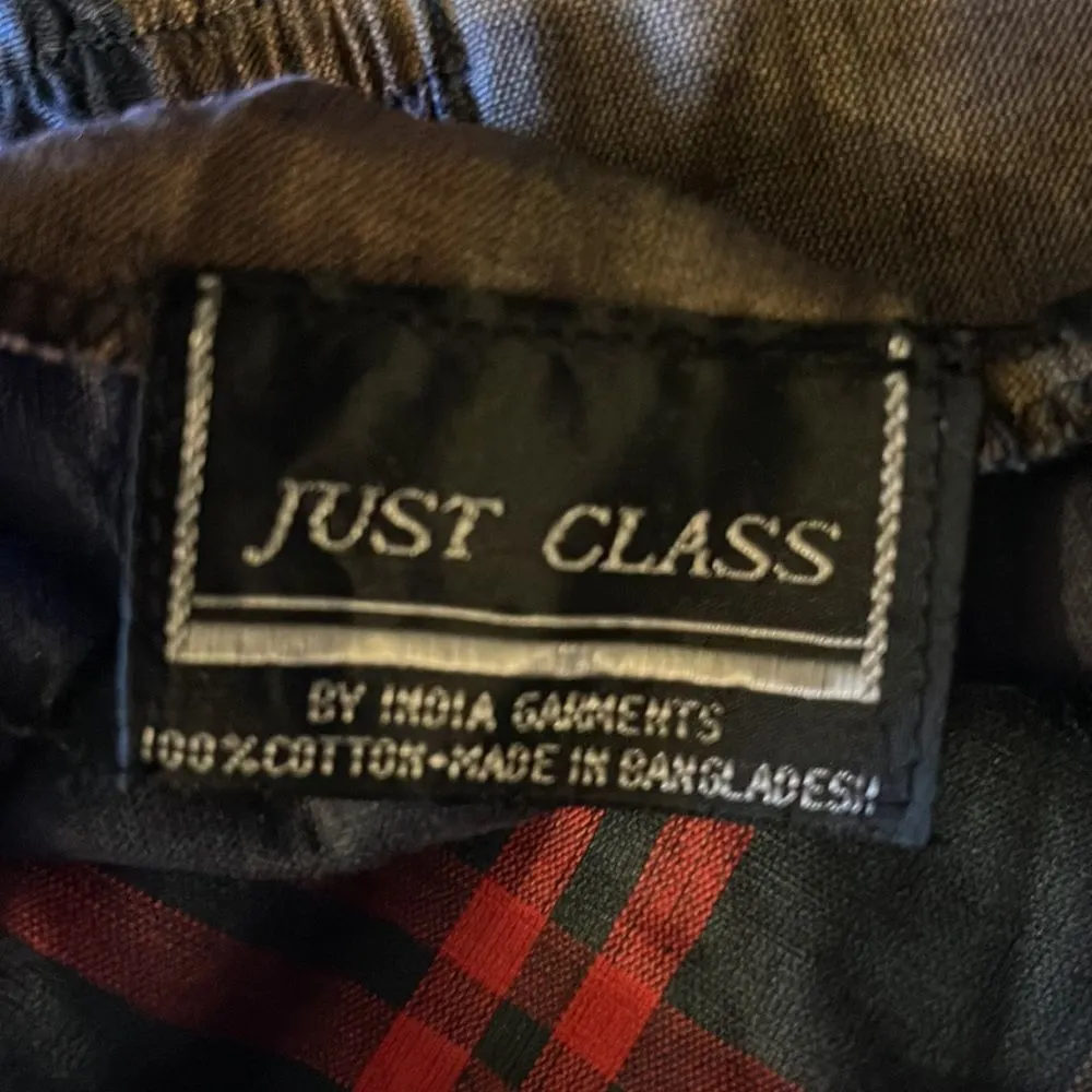 Vintage Just Class Plaid Tartan Shorts 1980s 1990s 28 Inch Waist 100% Cotton - Image 13