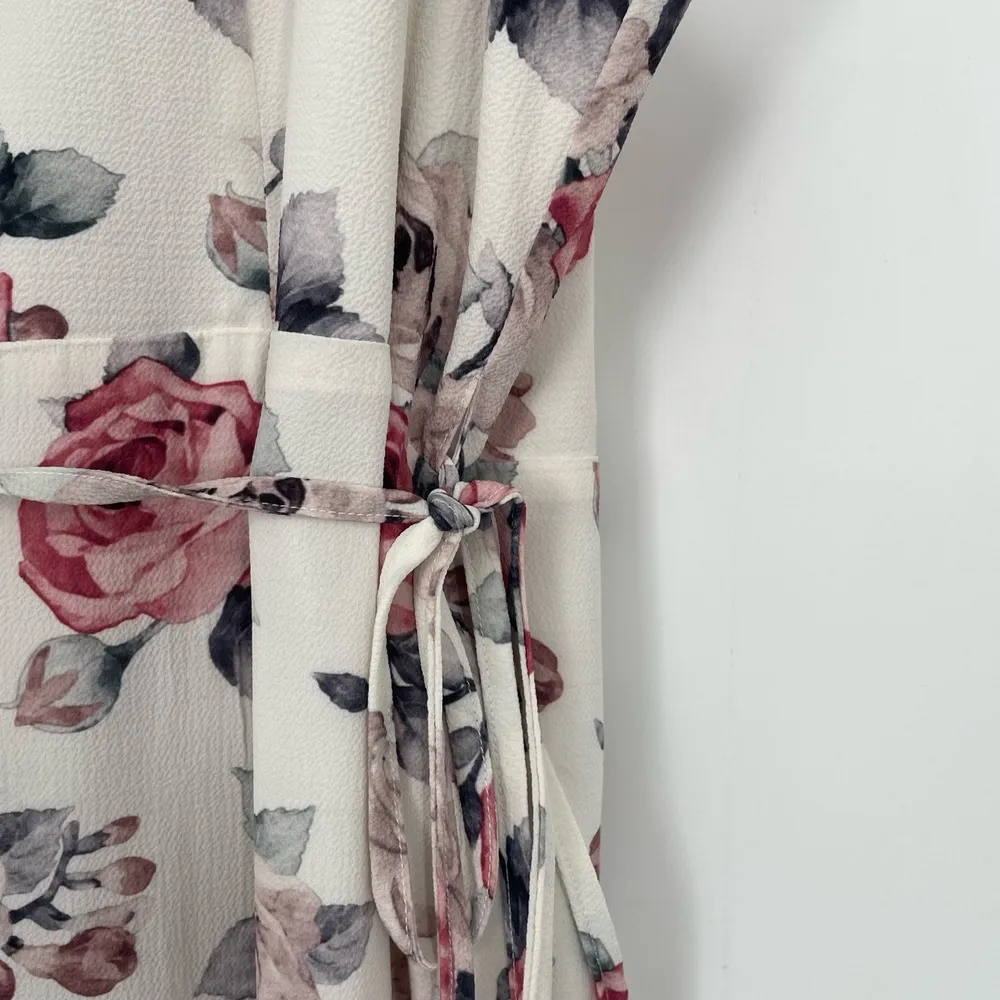 Ellelauri by Liz Rymar Women's Pink Floral Sleeveless Eden Maxi Dress Size Large - Image 11