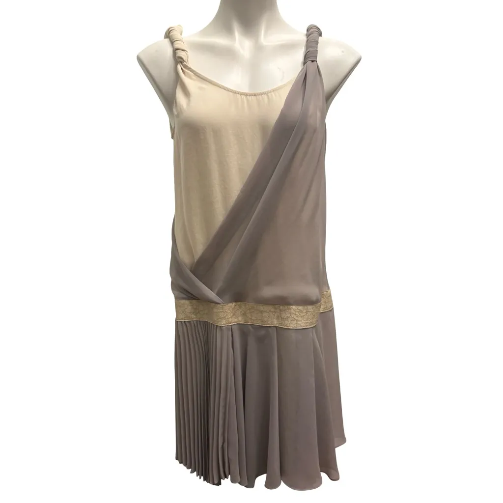 Rag & Bone Barcelona Two Tone Drop Waist Silk Dress, Sz 4 - Image 3