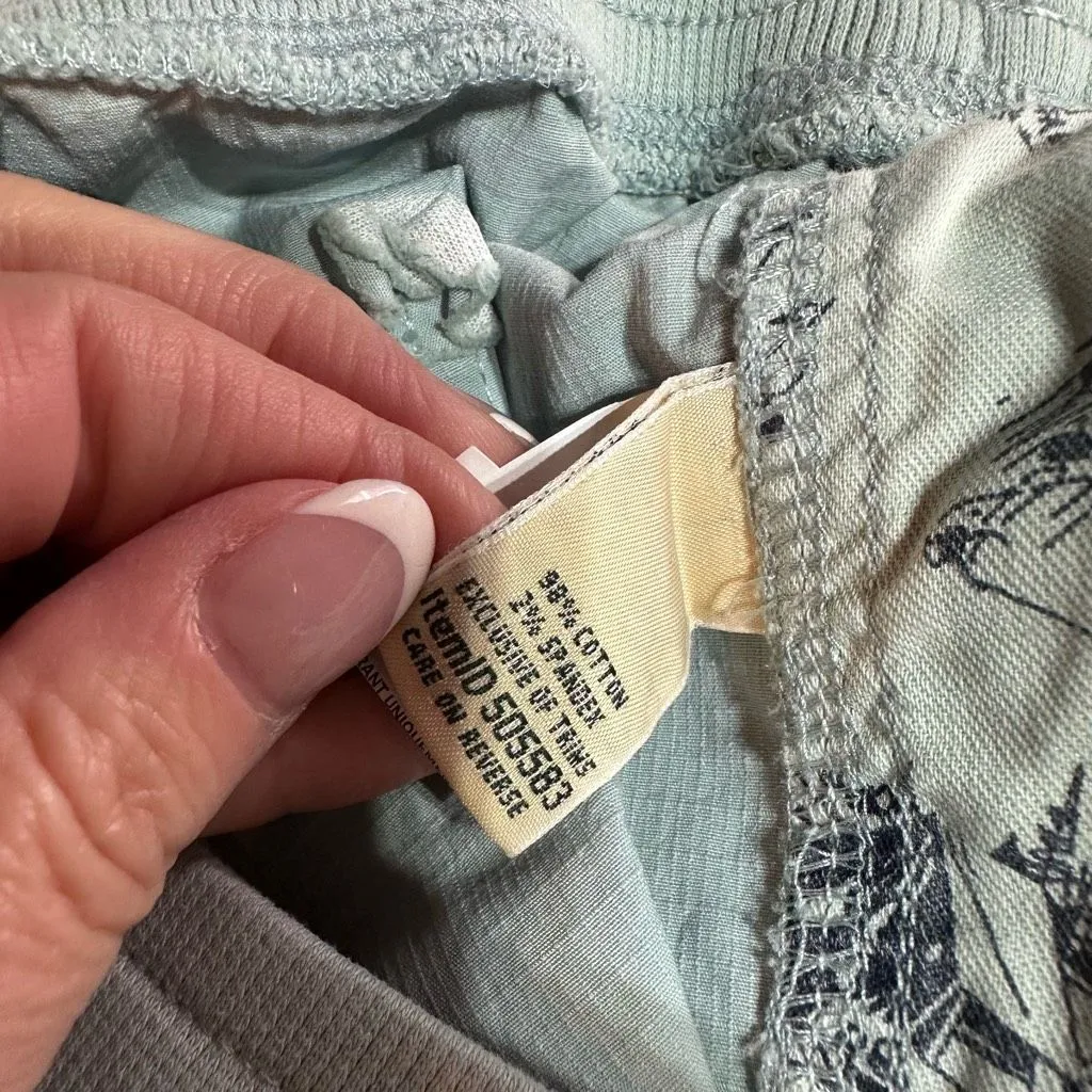 LL Bean Women’s Cargo Utility Camp Pants Crop Blue Size M Trail Hiking Active Size M - Image 11