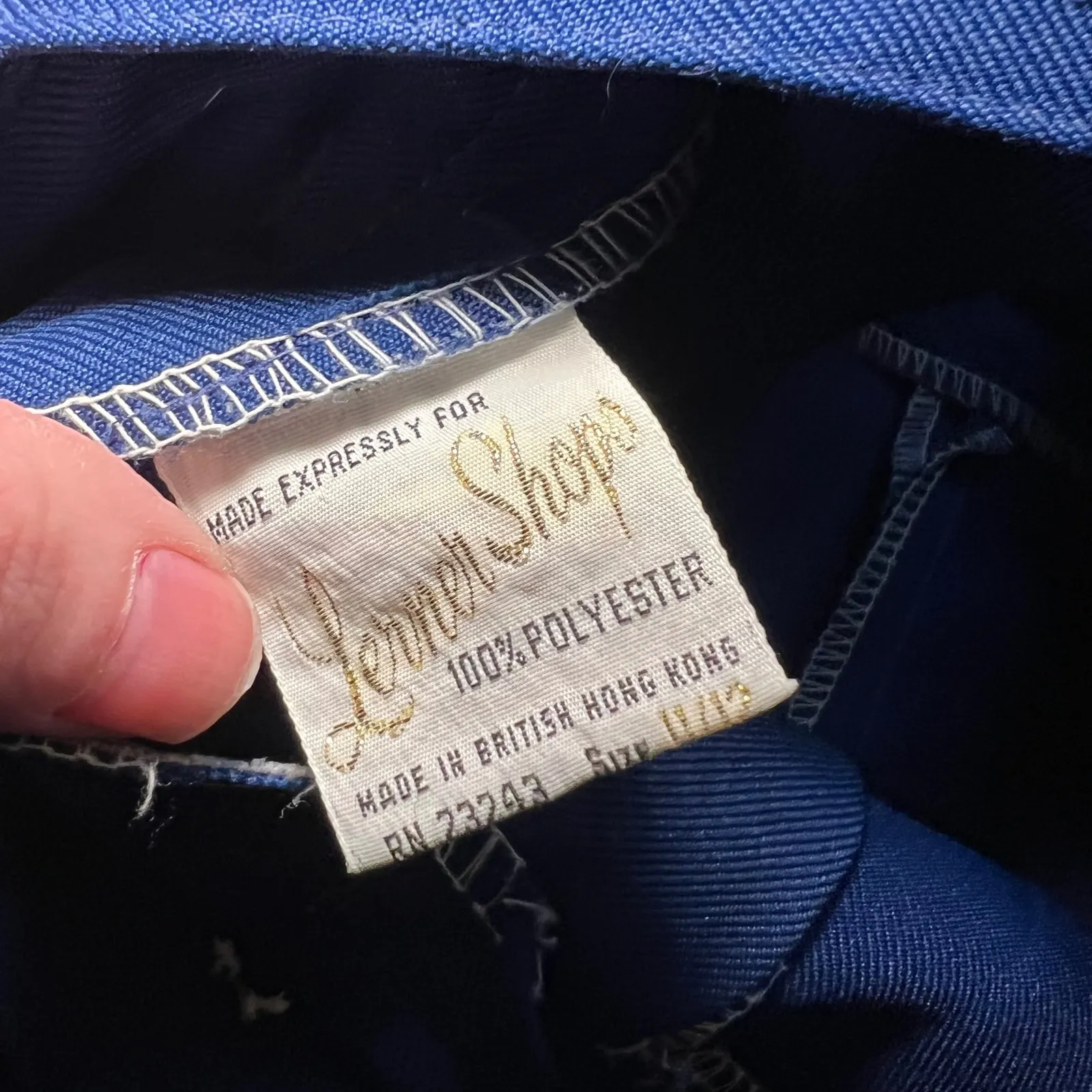 VTG 60s Royal Blue Wide Leg Belted High Waist Pants Womens 28x32 Hippie Retro Size 28 - Image 3