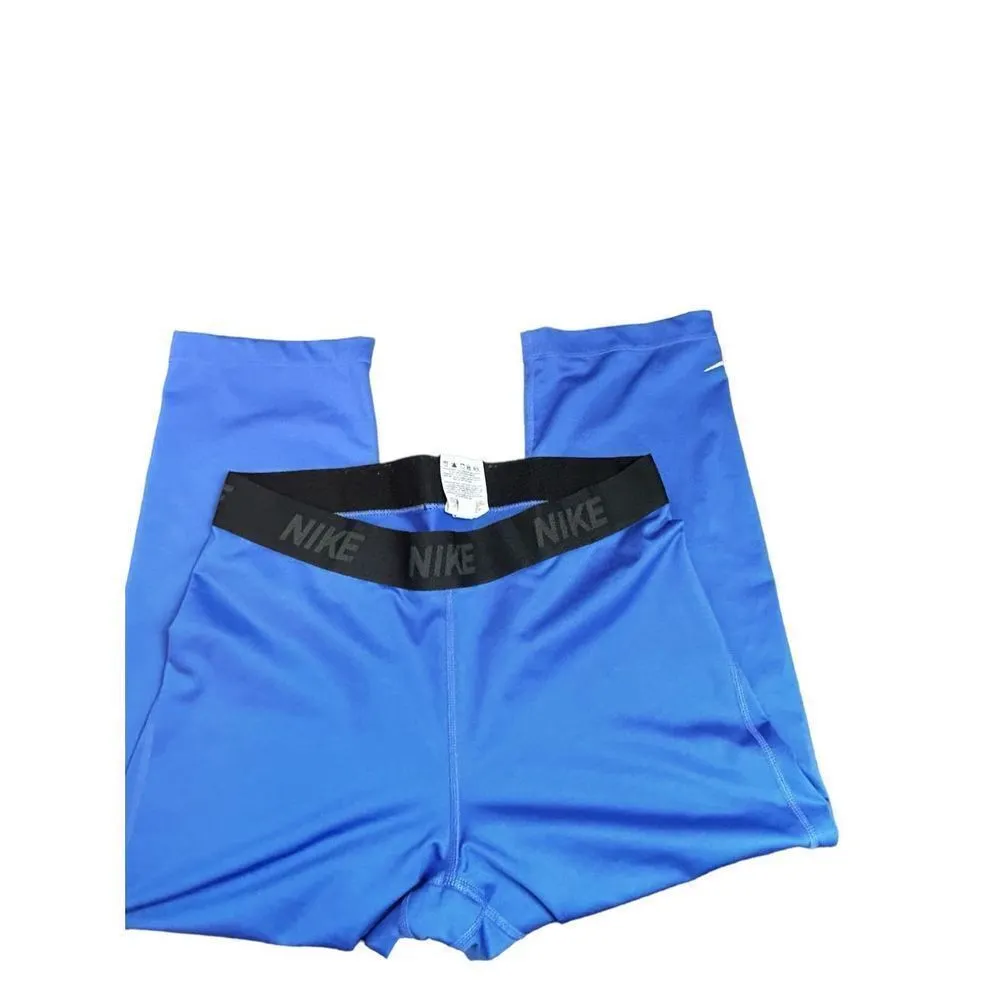 Nike cobalt blue capri activewear leggings size L 18” in seam - Image 5