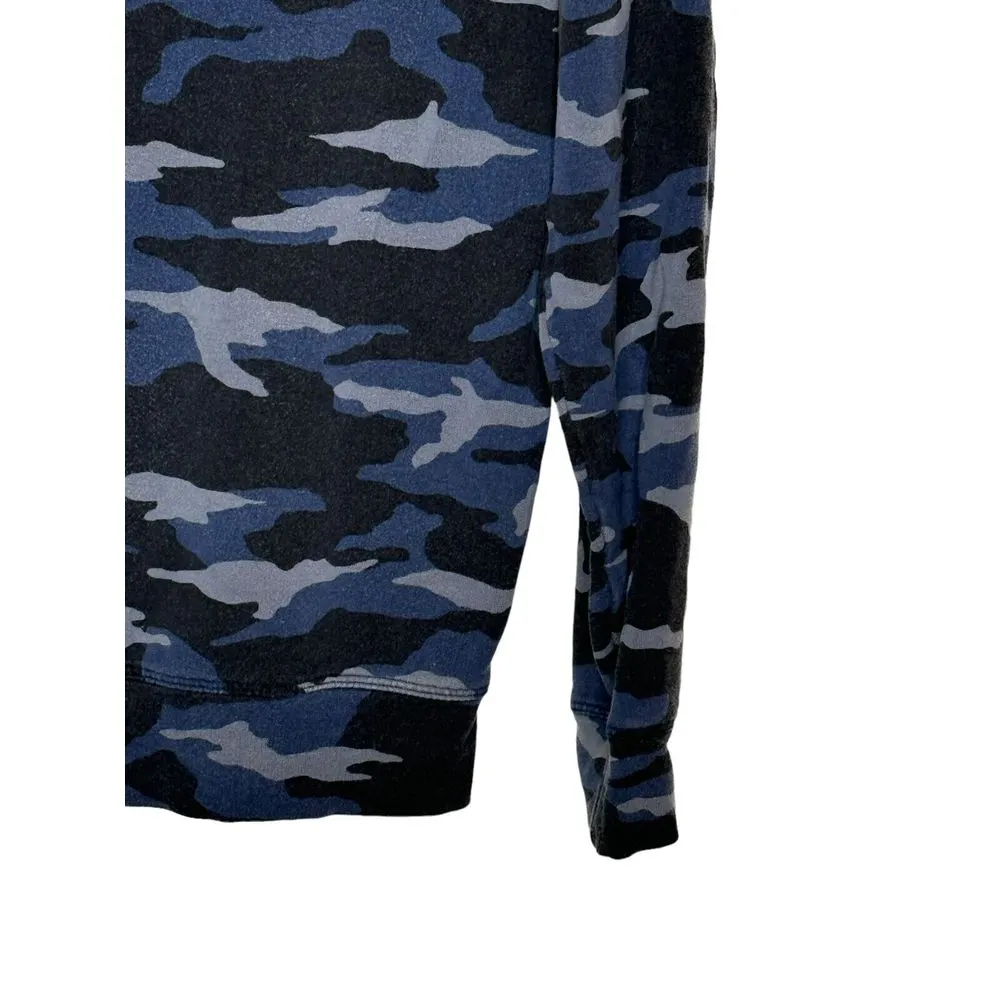 Athleta‎ Women's Sweatshirt Balance Camo Crew Neck Long Sleeves Pullover Blue XS - Image 9