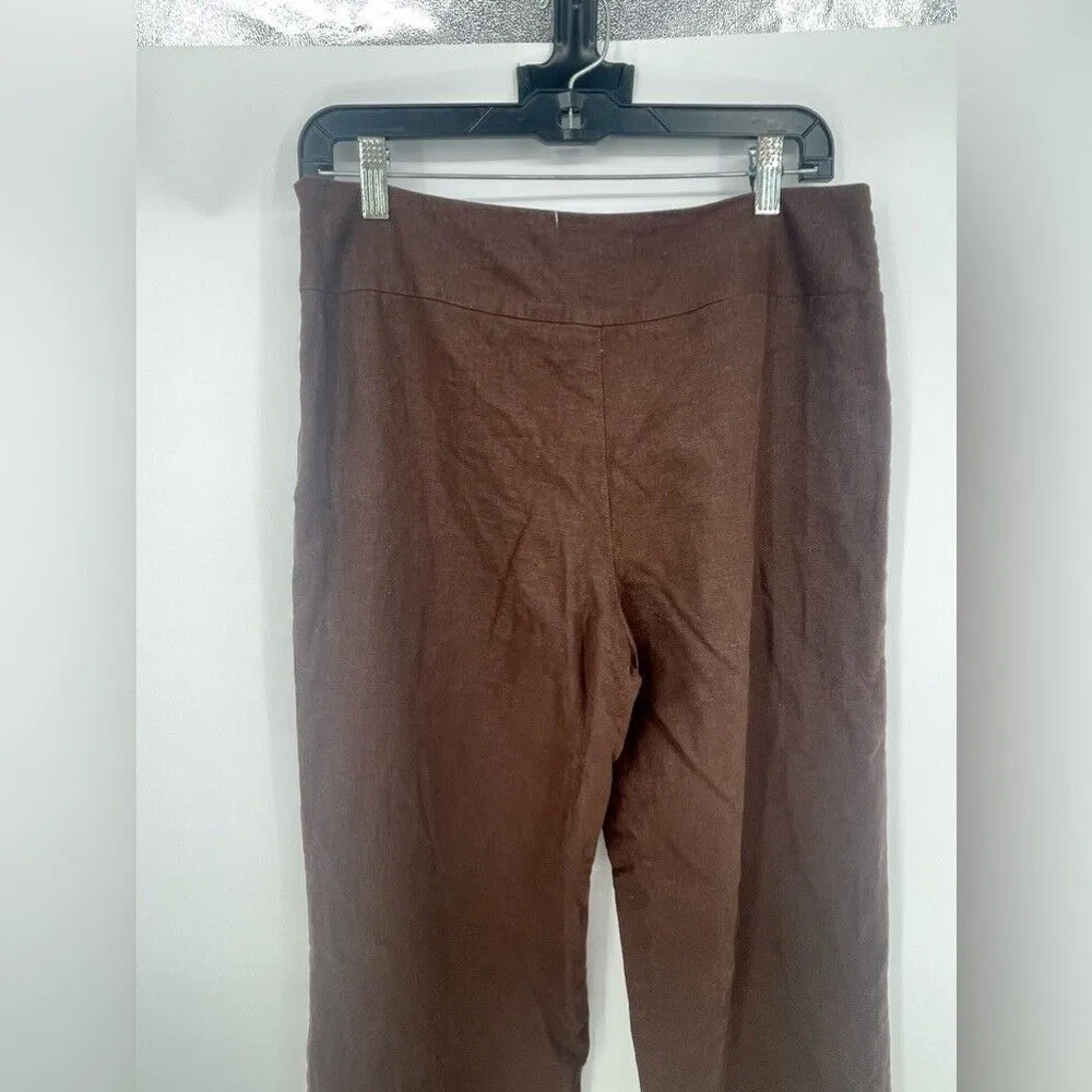 Cato Brown‎ Dress Pants Size 8 Career Pleated High Rise Wide Leg - Image 5