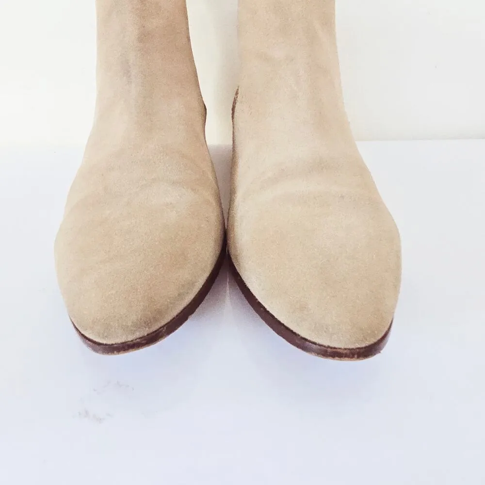 J. Crew Pull on Chelsea Boots in Desert Sand Suede Tan Women's Size 11 - Image 5