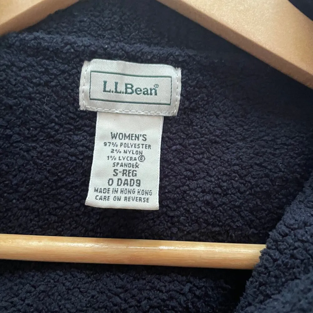 L.L. Bean Vintage Sweater Boucle Full Zip Black Size Small - Image 6