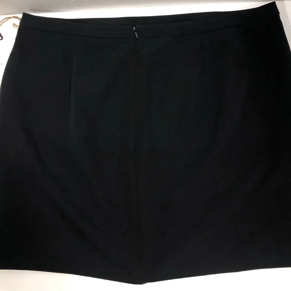 Nordstrom Black Asymmetrical Wrap Mini Skirt - Image 6