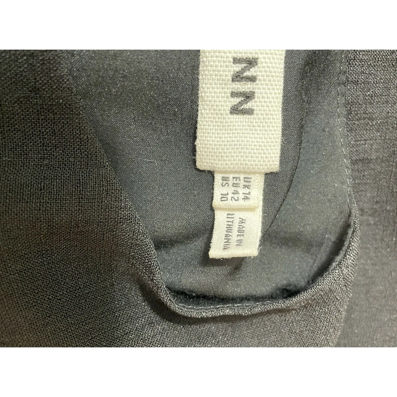 Cefinn Womens Sleeveless Hi Low Top Size US 10 / UK 14 Orange Trim Zip Closure Black - Image 8